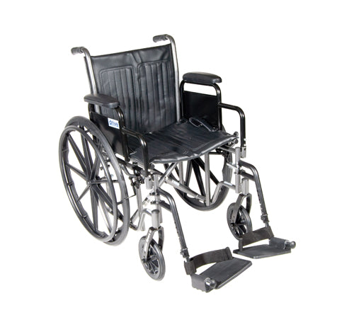 Wheelchair Econ Rem Full Arms W/SDF Dual Axle 18